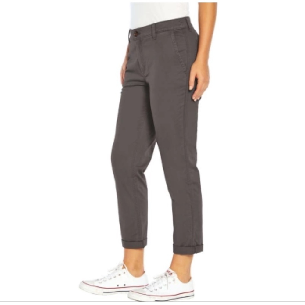 NWT Gap Girlfriend-Fit Twill Pants In Tornado Gray Size 8